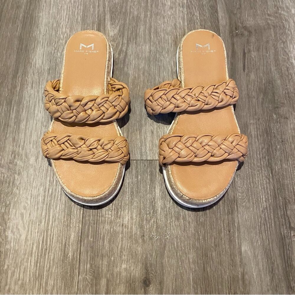 Marc Fisher Jaimee Flat Espadrille Slip on Sandals Size 6.5